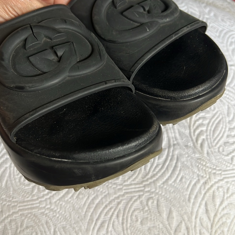 Gucci Miami Rubber Platform Sandals Women's Size 10 - Picture 10 of 11